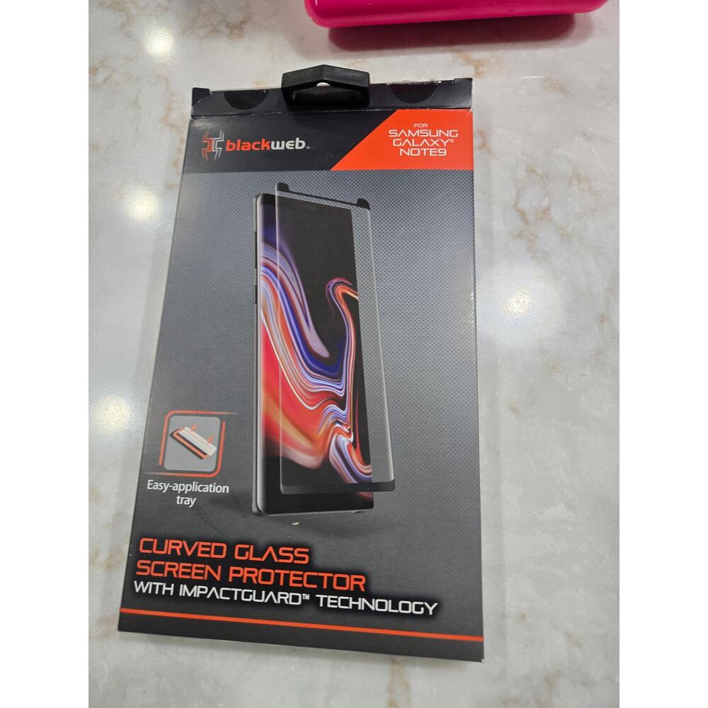 New Old Stock Black Web Samsung Galaxy Note 9 Screen Protection Curved Glass